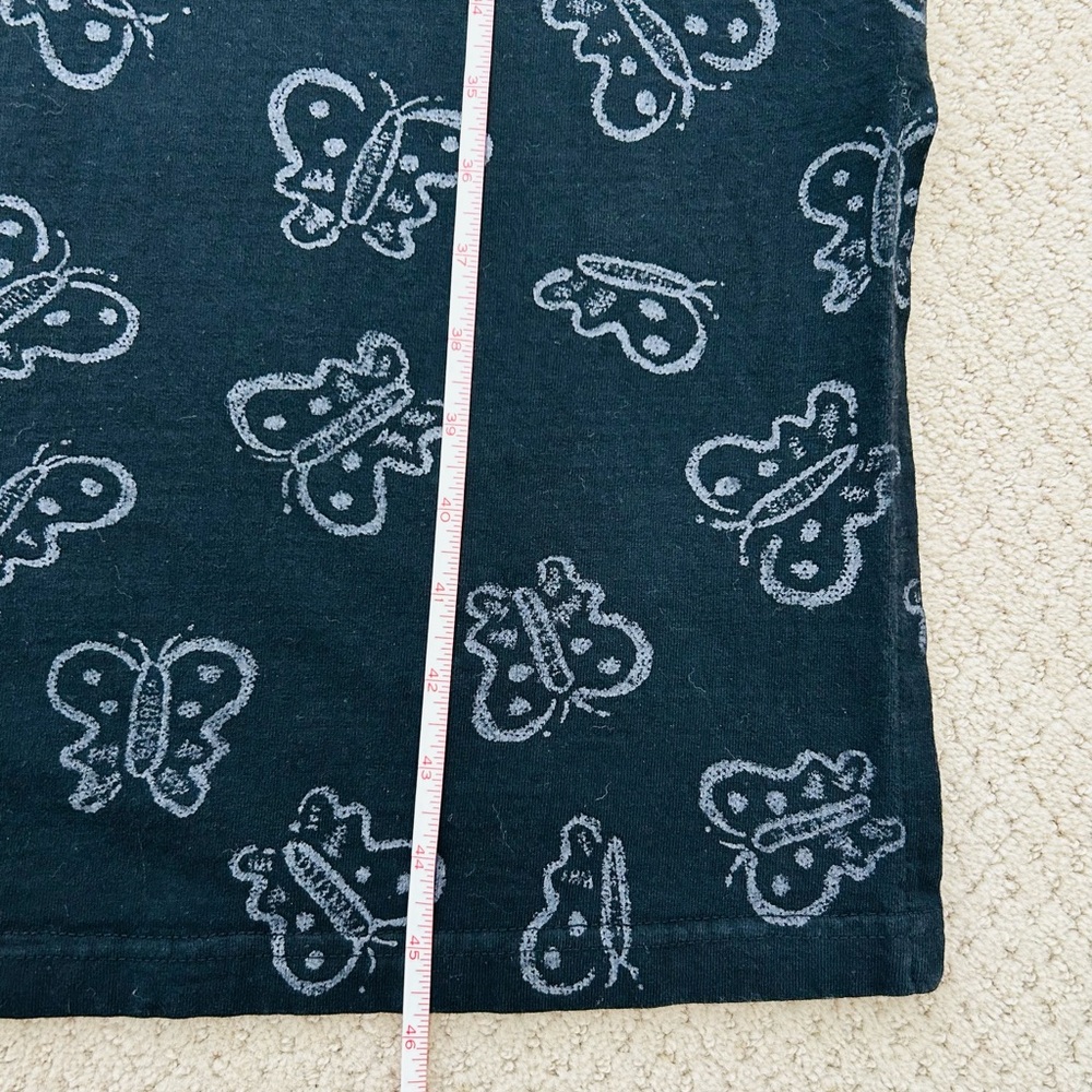 Vintage Fresh Produce Black Butterfly  Maxi Dress 100% Cotton  Sz Sm Made In USA - Picture 14 of 16